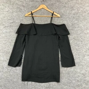 Lulu & Rose Womens Dress Size M Medium Black Off Shoulder Cut Distressed 30715 - Picture 1 of 12