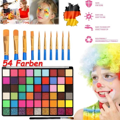 Set Trucco Bambini Bambina Carnevale 54 Colori Colore Viso Professionale IT - Immagine 1 di 4