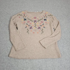 Suéter Grace & Lace Mujer Pequeño Bronceado Cottage Core Floral Bordado Térmico - Imagen 1 de 13