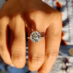 3Ct Round Cut Lab Grown Diamond Solitaire Wedding Engagement Ring 950 Platinum - Picture 1 of 16