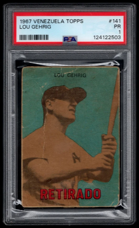 1967 Topps Venezolano Retirado Lou Gehrig #141 Foto 1 de 3