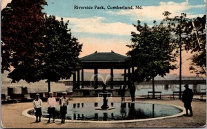 Postal fuente RIVERSIDE PARK Cumberland, Maryland MD - Imagen 1 de 2