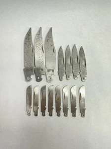 Schrade Folding Knife BLANKS 60T & Unmarked USA Blades Practice Knife making - Picture 1 of 7