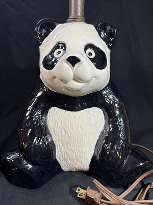 Lámpara panda de cerámica grande vintage habitación infantil AOPi Foto 1 de 4