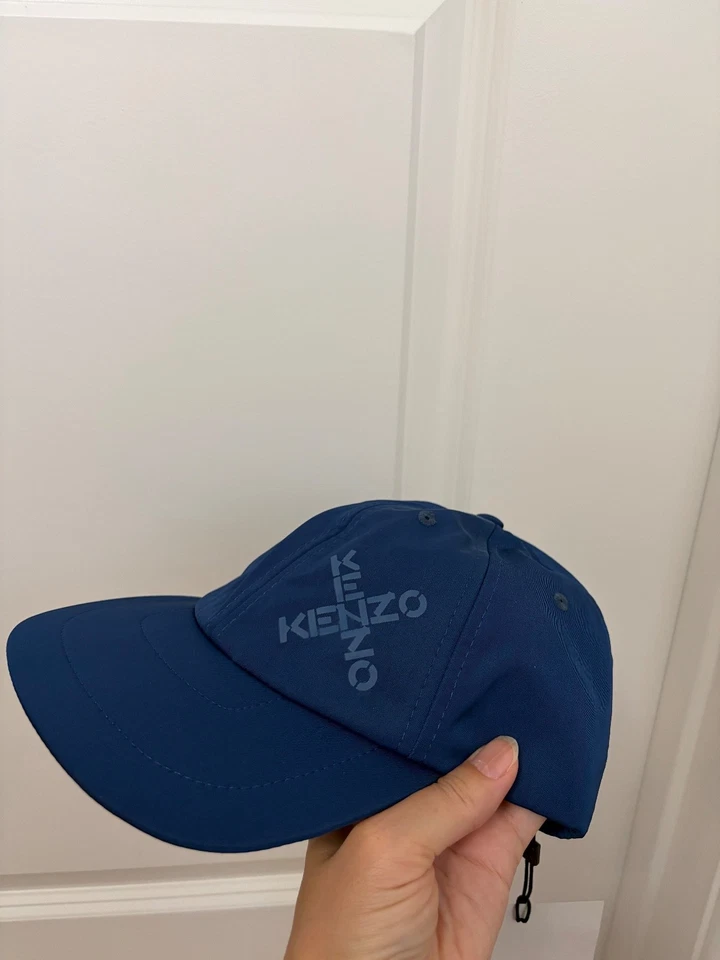 Boné de beisebol KENZO Paris Little X logotipo tinta azul tamanho único novo com etiquetas - Imagem 1 de 4