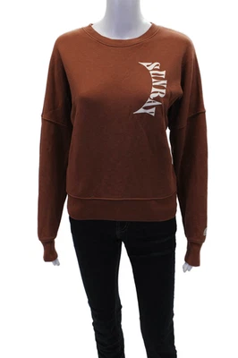 Scotch & Soda Mujer Algodón Estampado Manga Larga Cuello Redondo Marrón Talla S Foto 1 de 4