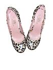 Ladies Uncensored Shoes Sized 7 Pink Leopard Print High Heels