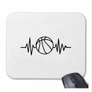MOUSEPAD (MAUSPAD) HERZSCHLAG BASKETBALL BASKETBALLSPIELER BASKETBALLSPIELERIN B - Afbeelding 1 van 1