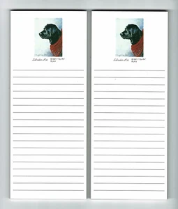 Black Lab Con Bandana Rossa Lista Magnetica Pad Lista - Set di 2 - Totale 100 Pagine - Foto 1 di 9