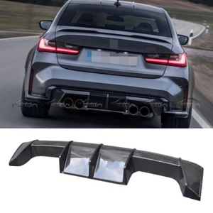 Fibra de carbono para 21-22 BMW G80 M3 G82 G83 M4 estilo OE parachoques trasero difusor labio - Imagen 1 de 11