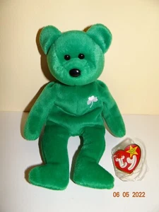 Ty Beanie Babies “Erin” 1997 with tag and tag protector, Tag Errors. - Picture 1 of 7