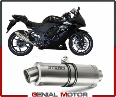 Silenciador de escape Storm de Mivv Gp acero para Kawasaki Ninja 250r 2008 > 2013 Foto 1 de 3