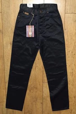 Bnwt Women's Wrangler Angie Jeans UK10 L32" Regular Fit Shiny Metallic Black - Image 1 of 4