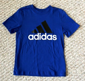 Adidas NEW with Tags Youth Royal Blue Short Sleeve Athletic Cotton Shirt Size 4 - Picture 1 of 7