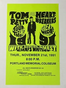 Tom Petty & the Heartbreakers @ Portland Mem. Col. 1991 11"x 17" Poster - Bild 1 von 2
