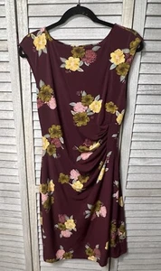 Catherine Malandrino Damen bestickt Blumen rot ärmellos Kleid Gr. 9 - Bild 1 von 4