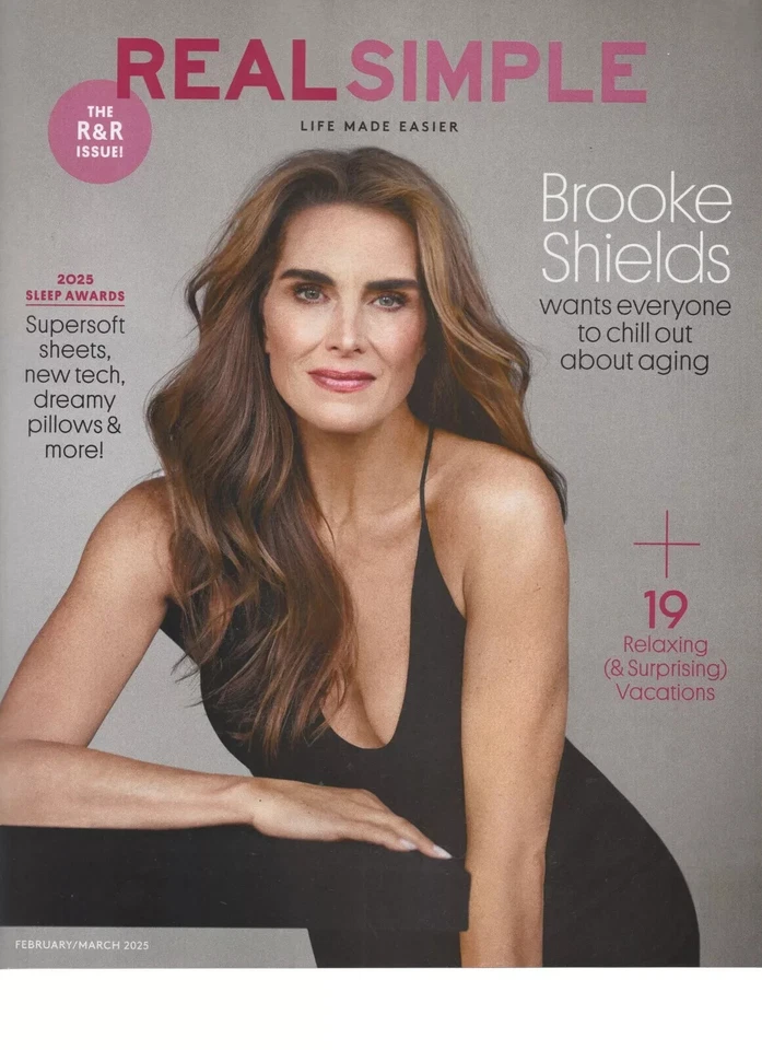 BROOKE SHIELDS - REAL SIMPLE MAGAZINE - FEB/MARCH 2025 - BRAND NEW Sleep Awards - Image 1 of 1