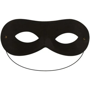 KIDS BLACK EYE MASK ROBBER SUPERHERO KIDS BANDIT FANCY DRESS EYE BOOK WEEK MASK - Picture 1 of 1