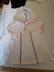 Funda de natación Hanna Andersson Terry, talla 70 (6-9 meses) blanca con capucha - Imagen 1 de 7