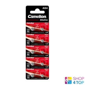 10 CAMELION AG4 LR626 ALKALINE BATTERIES LR66 377 G4 1.5V 10BL EXP 2028 NEW - Picture 1 of 1