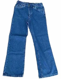 Lands End Girls Blue Jeans 6x 100% Cotton Stretch Waist - Picture 1 of 6