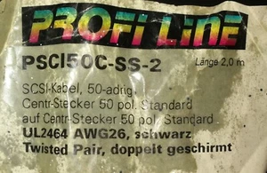 SCSI-Kabel 50-adrig 2 Meter Schwarz PSCI50C-SS-2 gebraucht - Bild 1 von 3