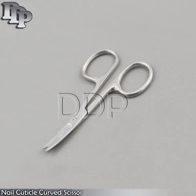DDP New Professional Nail Cuticle Curved Scissor Manicure Pedicure Steel Beauty Tool