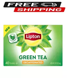 40 Tea Bags, Decaffeinated Green Tea Bags, Unsweetened Teabags for Decaf Hot Tea - Picture 1 of 3