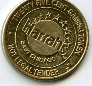 25 Cent Casino Slot Token: Harah's Showboat Marina, East Chicago - Picture 1 of 2