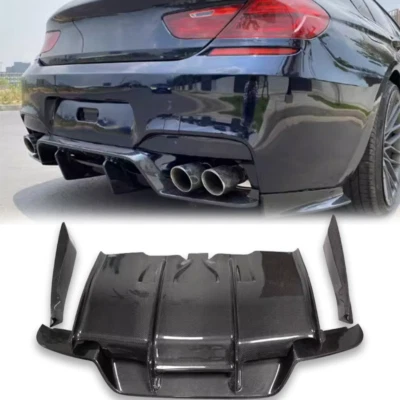 Labio difusor parachoques traseros de fibra de carbono 13-16 para BMW F12 F06 M6 PSM estilo cupé Foto 1 de 4