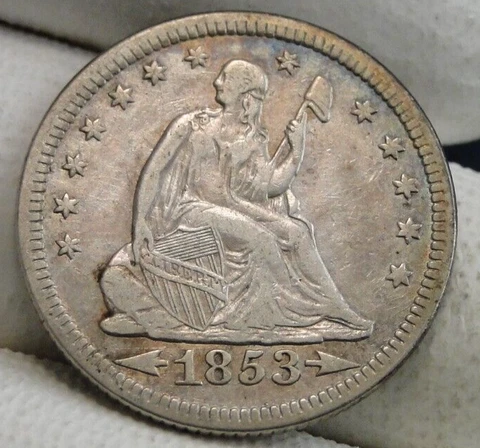 1853 Seated Liberty Quarter Cover