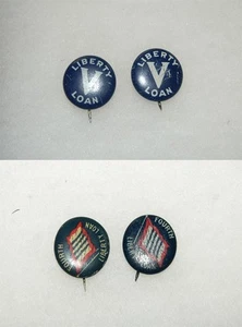 4 Antique Pins Liberty V Loan & Liberty IV Loan - Picture 1 of 6