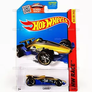 2015 Hot Wheels Hartmetall #161 Gold Indy Auto - HW Race - Super Chromes - 1:64 CFL76 - Bild 1 von 2