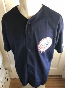 Derek Jeter 2 Button Jersey True Fan TrueFan TF NY Yankees Baseball MLB Large - Picture 1 of 10