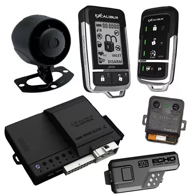 Excalibur AL-1870-3DB | 2-Way Car Remote Start Alarm System w/ Remotes & Horn - Image 1 of 2