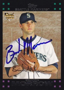 BRANDON MORROW SEATTLE MARINERS SIGNED ROOKI CARD BLUE JAYS LOS ANGELES DODGERS  - Picture 1 of 1