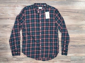 NWT Elk Head Tartan Band Collar Long Sleeve Shirt, Men's Medium - Picture 1 of 6
