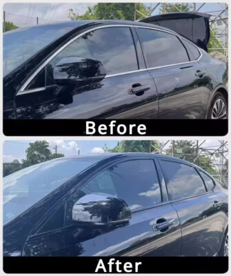 Tira decorativa cinturón marco ventana coche acero inoxidable negro 19-23 para Volvo S90 @G Foto 1 de 4