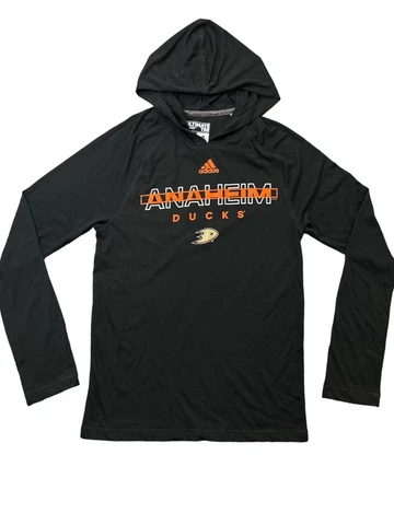 Anaheim Ducks Hoodie Men’s Small Adidas Climalite Ultimate Tee Black Polyester Cover