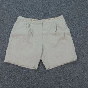 Tommy Bahama Shorts Mens ' 42 Beige Tan Silk Blend Pleated Chino 40x9* - Picture 1 of 21