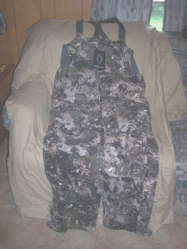 Mens Large Camo Bibs Standhunter Instinct Insulated Camo Hunting Bib Overalls - Image 1 of 4