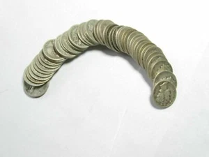 1935 D Roll of 50 Mercury Dimes 90% Silver - Picture 1 of 1