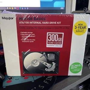 New Maxtor Basics ATA/100 Internal Hard Drive Kit 300GB 16MB Cache 7200RPM - Picture 1 of 4