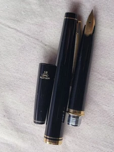 #007 Vintage Platin Füllfederhalter 18K Feder Made In Japan gebraucht selten - Bild 1 von 5