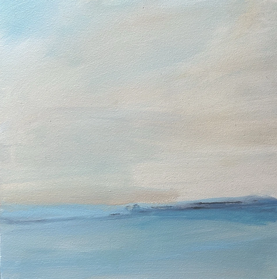 Original painting - WRAP ME UP IN COASTAL BLUE - serene abstract landscape - Image 1 of 1