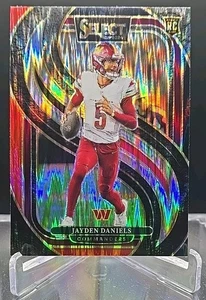 2024 Select Football Premier Level Jayden Daniels Black & Red Shock Prizm-RC - Picture 1 of 2