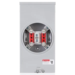 200 Amp Meter Socket 4 Jaw 600V 1 Phase 3 Wire Ringless Type with Horn Bypass - Picture 1 of 3