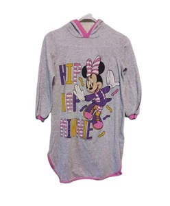 VINTAGE kids Disney Pullover Minnie Mouse Nightgown Hooded Pajama Used As-Is - Picture 1 of 11