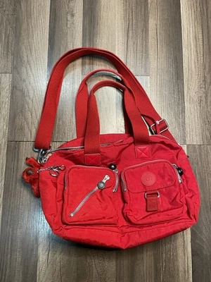 Kipling Defea rot Schultertasche Umhängetasche Handtasche Crossbody Riemen mehrere Taschen - Bild 1 von 4