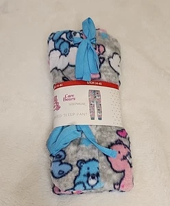 Care Bears Pajama Pants Women small 4/6 Grey Soft cuffed sleep pants hearts New - Picture 1 of 4